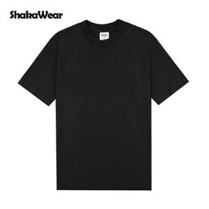 샤카웨어 맥스 헤비웨이트 무지 오버핏 레이어드 반팔 티셔츠 블랙 MHS02