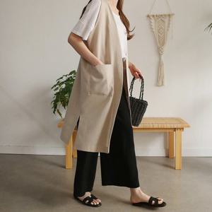 [하늘바라기]카델라 린넨 롱 베스트