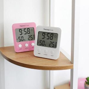 어린이집 호텔 BIG LCD 온습도 알람 캘린더 탁상시계