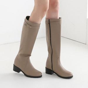 am 1419  여성 가죽 롱 부츠