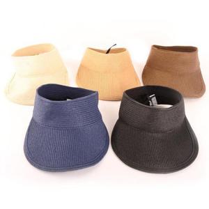 핑크돼지 하프왕골 썬캡 밀짚모자