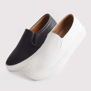 남성 밴딩 베이직 가죽슬립온 캐주얼 데일리 스니커즈