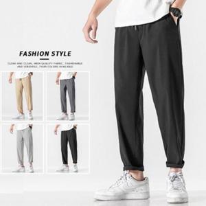 롤업팬츠 와이드핏 남성 9부바지 허리밴딩 IS-PA07