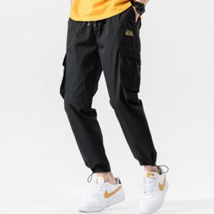 쿨링팬츠 와이드핏 카고팬츠 밑단조절 허리밴딩 IS-PA42