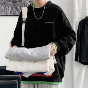 캐주얼맨투맨 남자긴팔티셔츠 라운드넥 쭈리면 IS-TS05