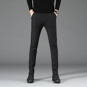 슬림핏 체크패턴 2컬러 남성바지 일자팬츠 IS-GFP12