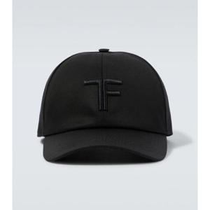 톰포드 엠브로이더리 캔버스 레더 캡 P00837585