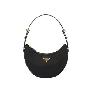 프라다 아르케 리나일론 브러쉬드 레더 숄더백 블랙 1BC194-R789-F0002