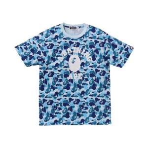 베이프 ABC 카모 컬리지 티셔츠 라이트 블루 0ZXTEM109011L