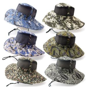 [디꾸보][디꾸보]플라워 사파리 통풍 턱끈 작업모자 CR431NE