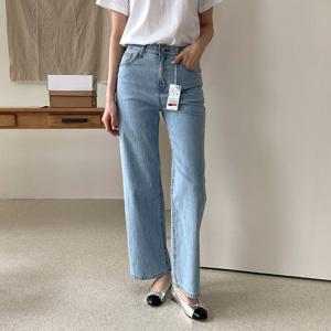 [어반프랑] 헤이 세미와이드 히든밴딩 여름 데님 청바지