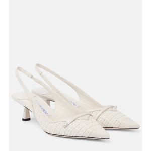 지미추 Amita 45 우븐 슬링백 펌프스 P01071072