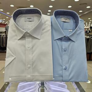 [레노마셔츠]반소매 스판 트윌 솔리드 슬림 셔츠 RZUSLP955AA_JJ