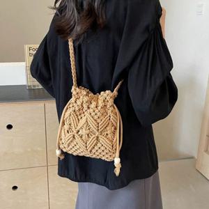 [잇백잇슈]캐주얼뜨개조리백 크로스백 간편 데일리백 일상 여성