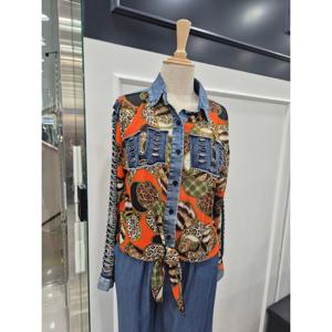 [르니앤맥코이]나염 프린팅 블라우스ML10BL510