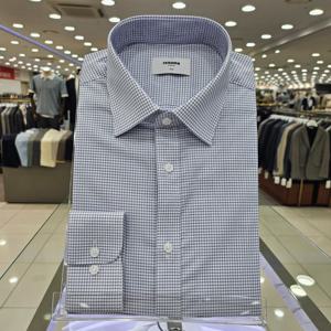 [레노마셔츠]긴소매 평직 스트레치 핀 체크 슬림셔츠 RPSSL0534_