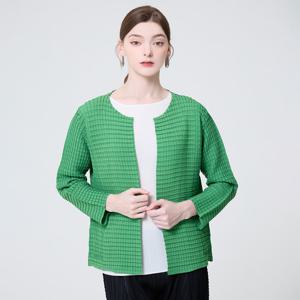 [요이츠]스퀘어 와플 플리츠 라운드 가디건_YI03WNPCD30