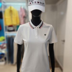 [디즈니골프]SP8LTS090 여성 여름 배색 라인 반팔 티셔츠