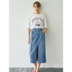 [올리브데올리브] OJ4MS440 벨티드 데님 롱 스커트