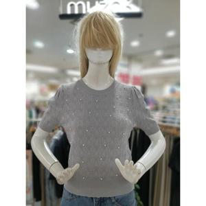 무자크 세이브존09 포인트 반팔 니트 티 MP4WKT12