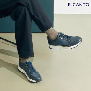 엘칸토  (LCMS01U439) 남성 투톤 소가죽 웨빙포인트 스니커즈 4cm