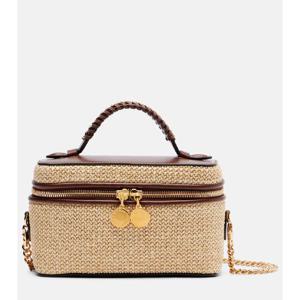 스텔라 매카트니 Falabella 미니 라피아 토트 백 P01039154