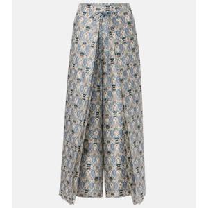 로로피아나 Maynard 실크 샨퉁 와이드 팬츠 P01060879