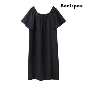 [보니스팍스(여성의류)]러플 플레어 롱 원피스 (XP5OP015M0)