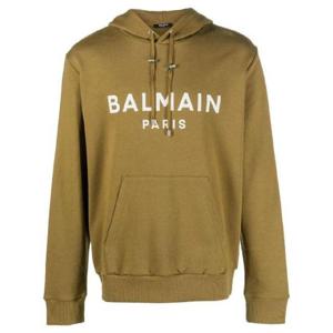 25 FW 발망 로고 프린트 드로스트링 후드티 AH1JR002BB65 TP432155382