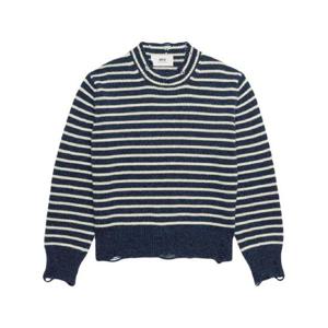 25 FW 아미 파리스 스트라이프 골지 크루 넥 스웨터 H23UKS027KN0017 TP432557591