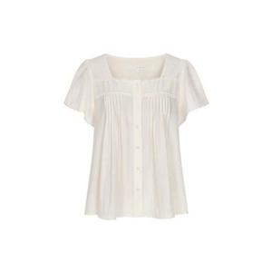 [올리브데올리브] OW5MB477 레이스 테잎 장식 핀턱 블라우스