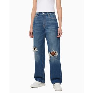 CK진  여성 90s 루즈핏 다크블루 디스트로이드 데님(47B925G)