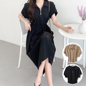 [써니  패션] 여성 봄 여름 하객 반팔 휴양 롱 원피스