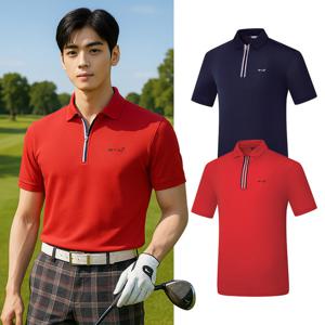 비티알 남성 골프 반팔 PK 카라 집업 티셔츠 BSC495RT1M