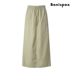 [보니스팍스(여성의류)]바스락 트임 밴딩 롱 스커트 (XP5SK005M0)