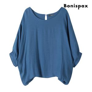 [보니스팍스(여성의류)]루즈핏 7부 소매 쿨 블라우스 (XP6SH002M0)