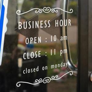 아트박스/코이핀즈 영업시간 스티커 주문제작 - 고딕