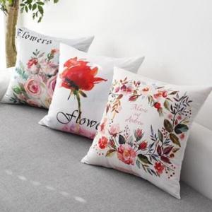 아트박스/리빙랜드마크 플라워 일러스트 쿠션커버/꽃쿠션커버