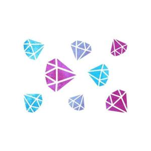 아트박스/블랭코 블랭코 스텐실도안524 다이아몬드 패턴(A5)