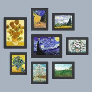 아트박스/모노라이크 페이퍼 아트갤러리 고흐 블랙 8P