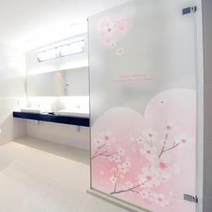아트박스/낭만창고 ncdr079-체리블라썸-샤워부스 유리문시트지