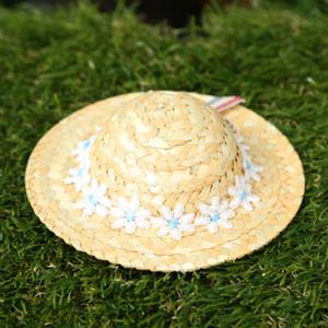 아트박스/와우독 강아지 밀짚모자-쁘띠플라워 블루 스몰