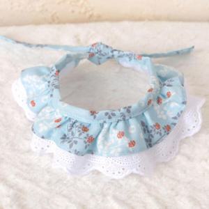 아트박스/와우독 애견 스카프 코랄 레이스-블루