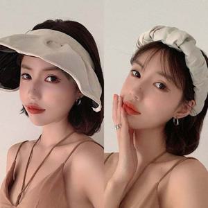 돌돌이 머리띠 썬캡 햇빛가리개 여름 넓은창