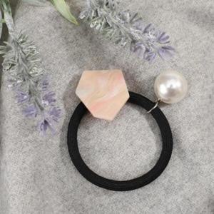 아트박스/위드마켓 [엔젤슈슈] 방울 진주 자개 머리끈 핑크 헤어