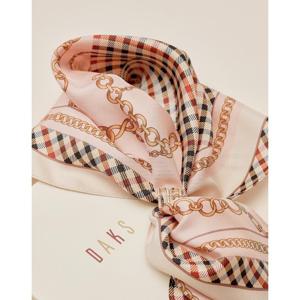 [닥스ACC][선물포장/쇼핑백동봉] 베이지 체인프린트 쁘띠 삼각스카프&링 세트 DCSC5F825