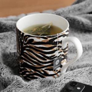 아트박스/와인앤쿡 빈티지 패턴 타이거 도자기 머그 1개