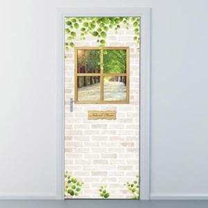 아트박스/낭만창고 ncbr076-숲속의 아침-현관문시트지