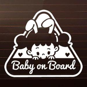 아트박스/제제데코 세모_토끼여아 [자동차스티커/아기가타고있어