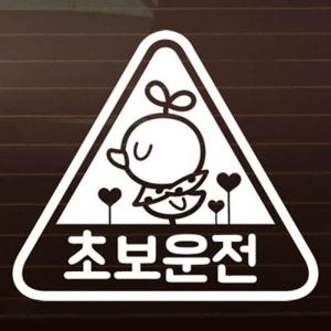 아트박스/제제데코 초보운전_삐약이_세모 [자동차스티커/초보운